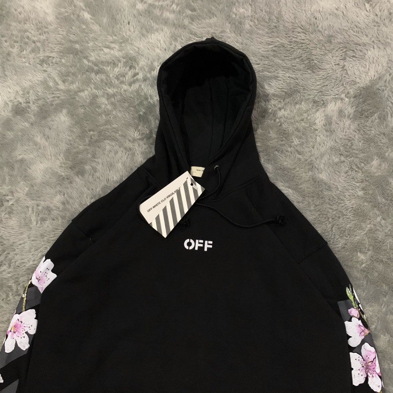 HOODIE OFF WHITE CHERRY BLOSSOM PREMIUM QUALITY