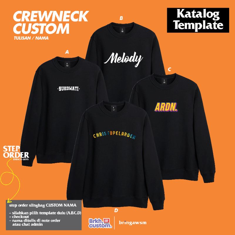 CREWNEC CUSTOM TULISAN | JAKET | HOODIE DISTRO