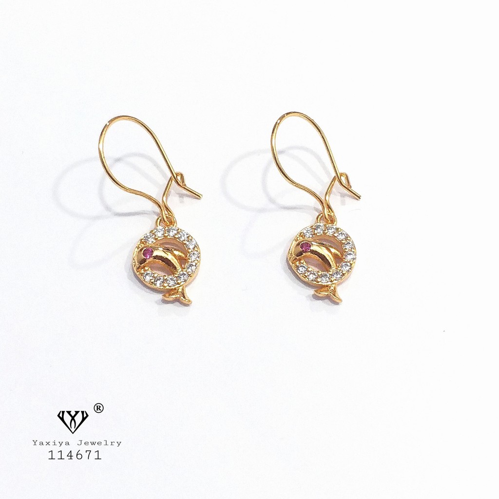 

Anting Gantung Permata Motif Dolphin Perhiasan Lapis Emas 18K Yaxiya Jewelry 050