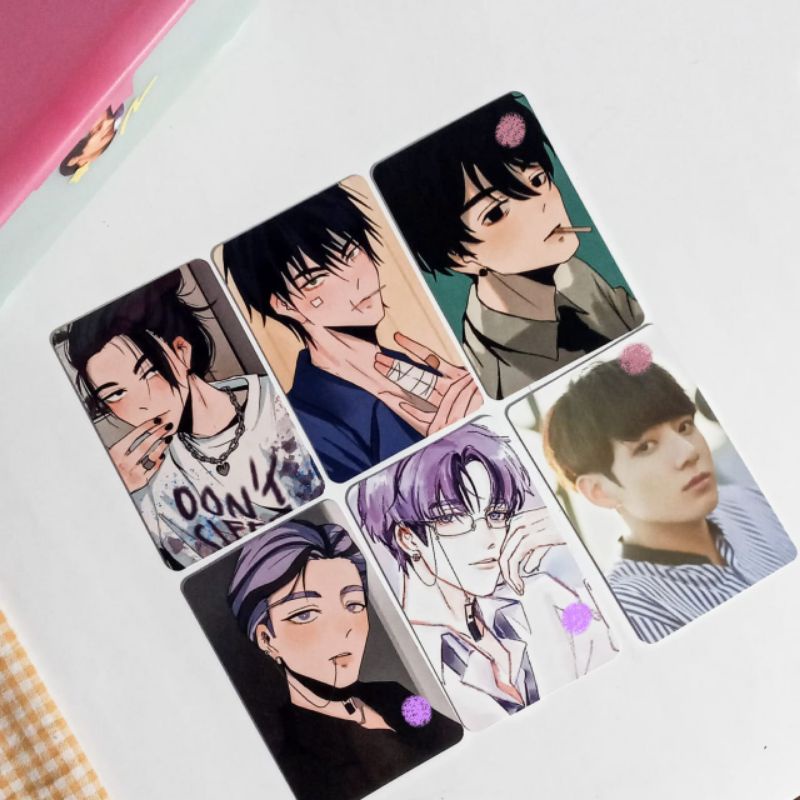 6baji photocard JJK, Tokyo Revengers Ran Haitani, Shinichiro Sano