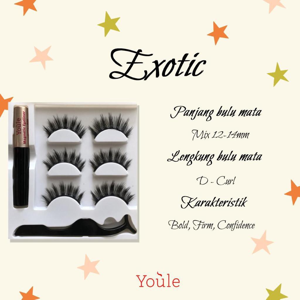 Youle Magnetic Eyeliner and Eyelash Set - Exotic