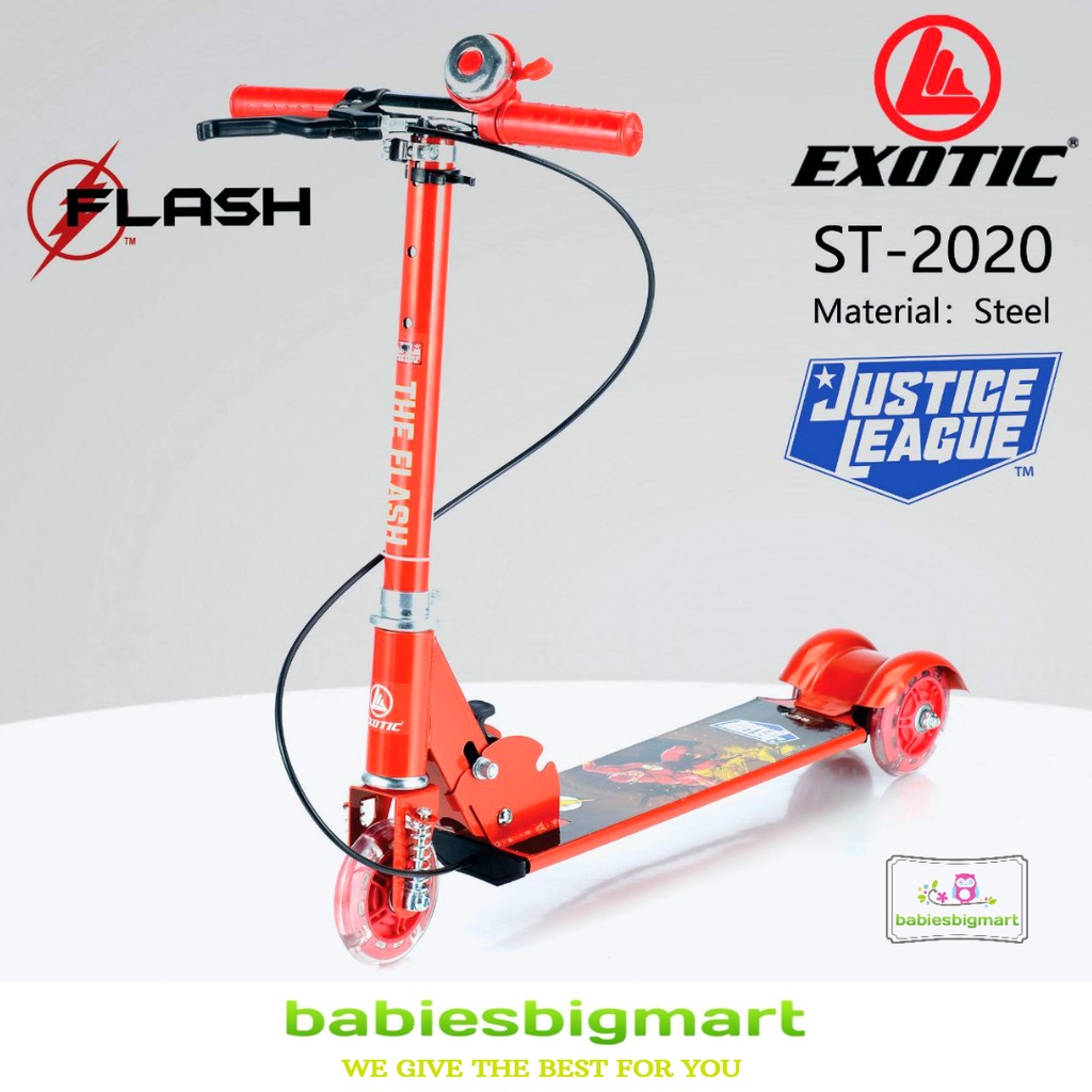 SCOOTER EXOTIC ST 2020 / VR 09 B / PMB 09 REM TANGAN OTOPED SKUTER ANAK NEW JUSTICE LEAGUE