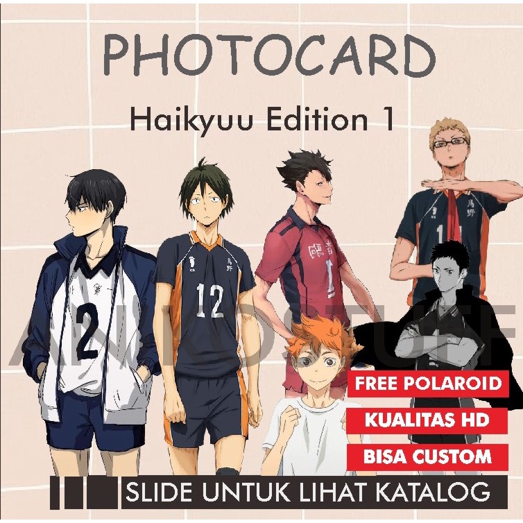 PHOTOCARD HAIKYUU 1 PC HAIKYUU KERTAS GANTENG ANIME PHOTOCARD PHOTOCARD HAIKYUU