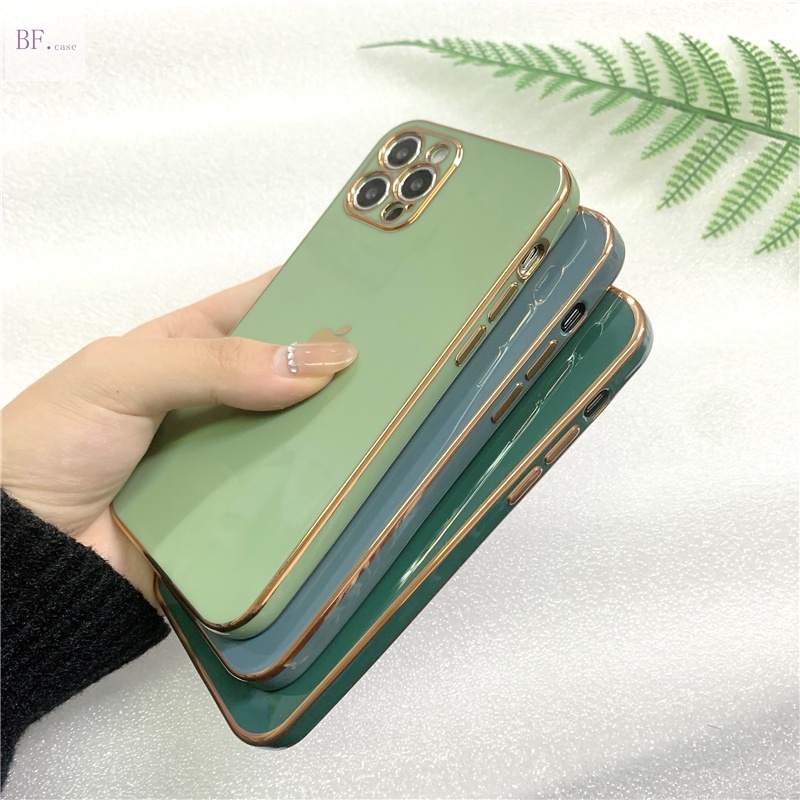 Casing Silikon Iphone 11 12 13 Pro Max X Xr Xsmax 6 7 8 Plus 11pro 11promax 12promax 6d Electroplating