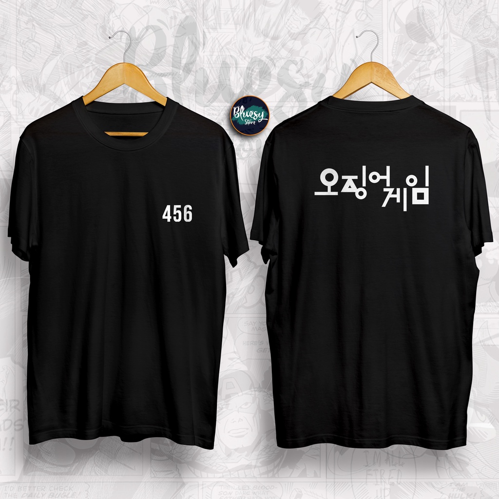 Kaos SQUID GAME 456 DEATH GAME SQUIDGAME KOREA SERIES FILM / BAJU DRAKOR SQUID GAME SQUIDGAME