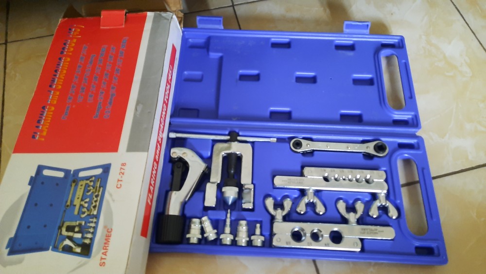Flaring Ac Ct278 Flaring Tool Set Cutter Swaging Kunci Rachet Plus Bok
