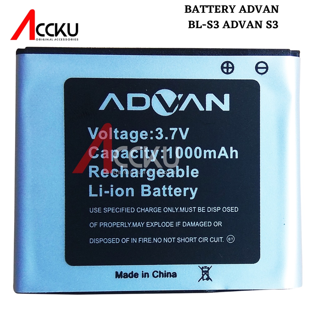 BATRE BATTERY ADVAN S3 BATERAI  ADVAN BL-S3 HIGH QUALITY