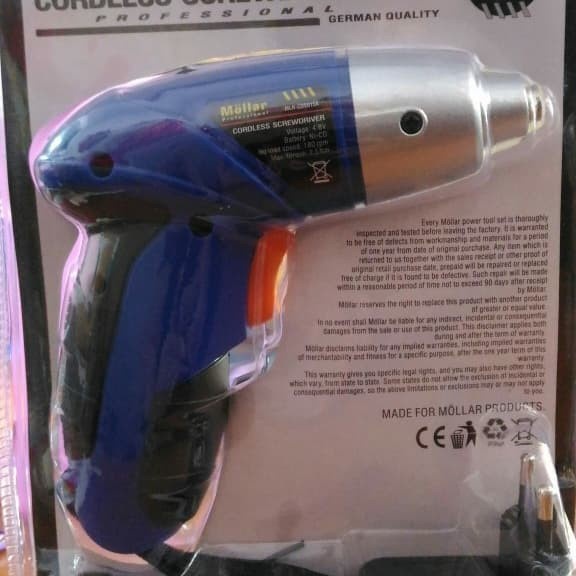 Bor Obeng Tangan Cordless Mollar 24 Pcs