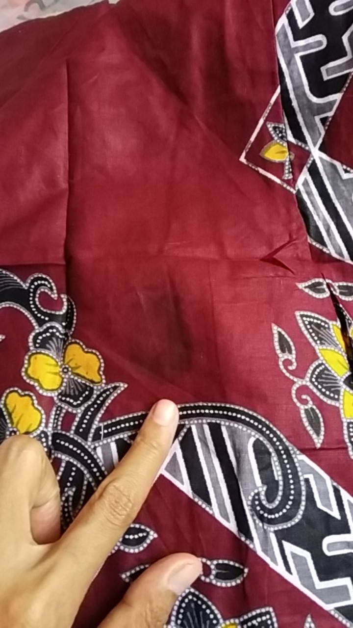 Batik Couple Keluarga Sania Ruffle Ori Ndoro Jowi Dnt Kenari Maron