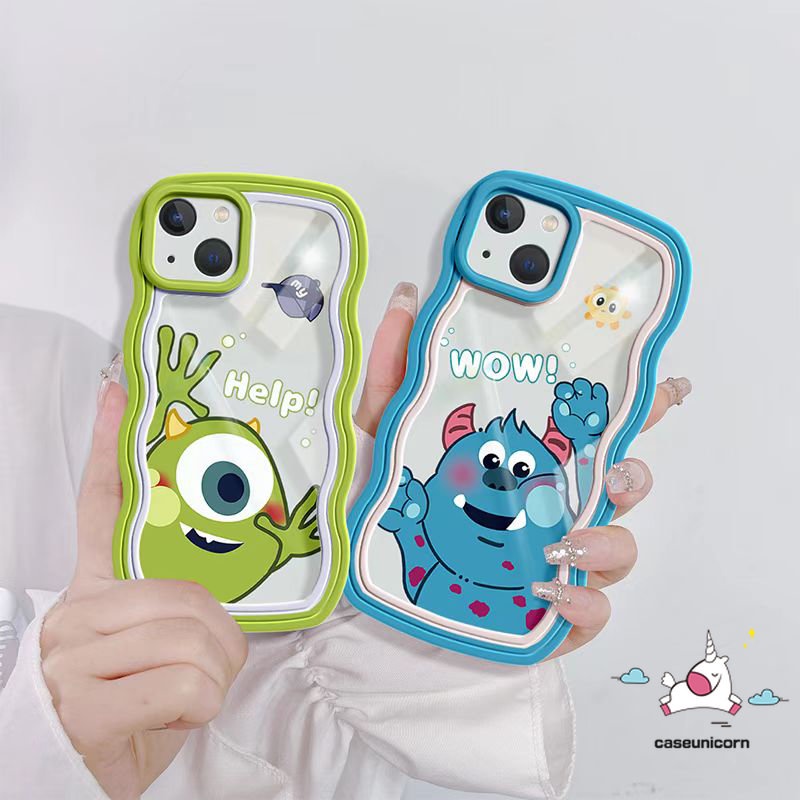 Kartun Monster University Case Realme C33 C53 C35 C55 C12 C30 C25Y C15 C25 C21Y C25s C11 10 9i 8i 8 9 7 7i 8pro 9pro+C20 C20A C3 5s 5 5i 6i C1 Wavy Edge Soft Shockproof Cover