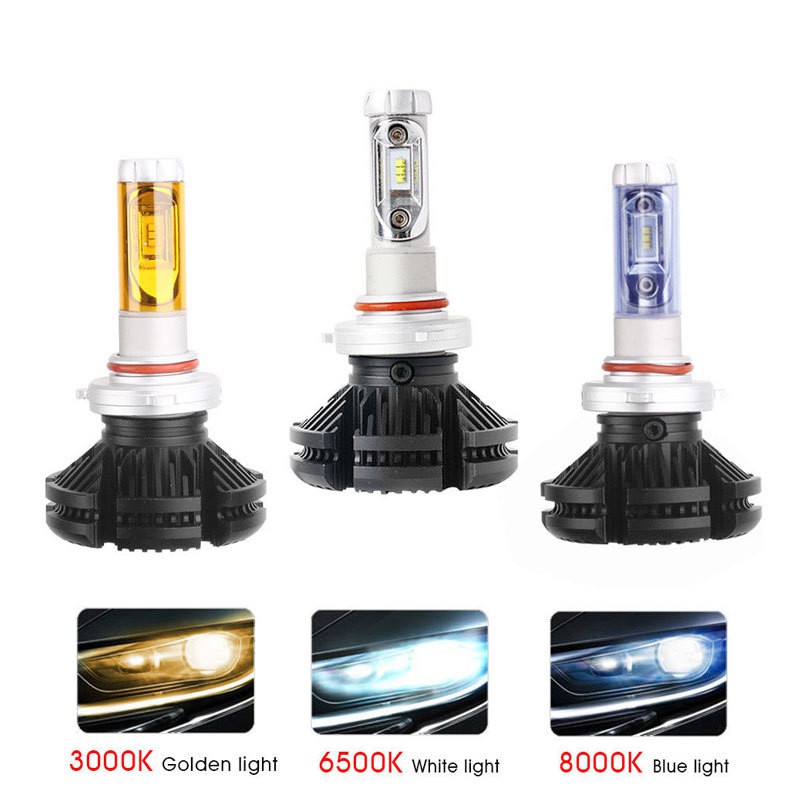 X3 Lampu LED H1 H3 H3 H7 H11 9006 HB3 HB4 untuk Headlight Mobil