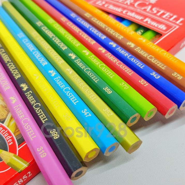 

[VeB㊍] Faber Castell 12 Classic Colour Pencil / Pensil Warna PANJANG Pasti.suka