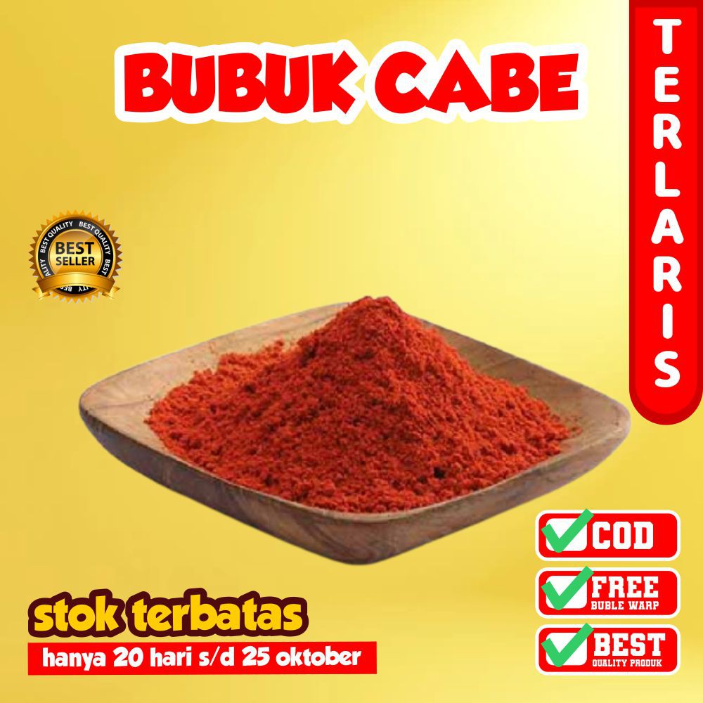 

BUBUK CABE CABAI KERING TERMURAH BUBUK CABE LEVEL 15 KOREA PEDAS KASAR SUPER PEDAS