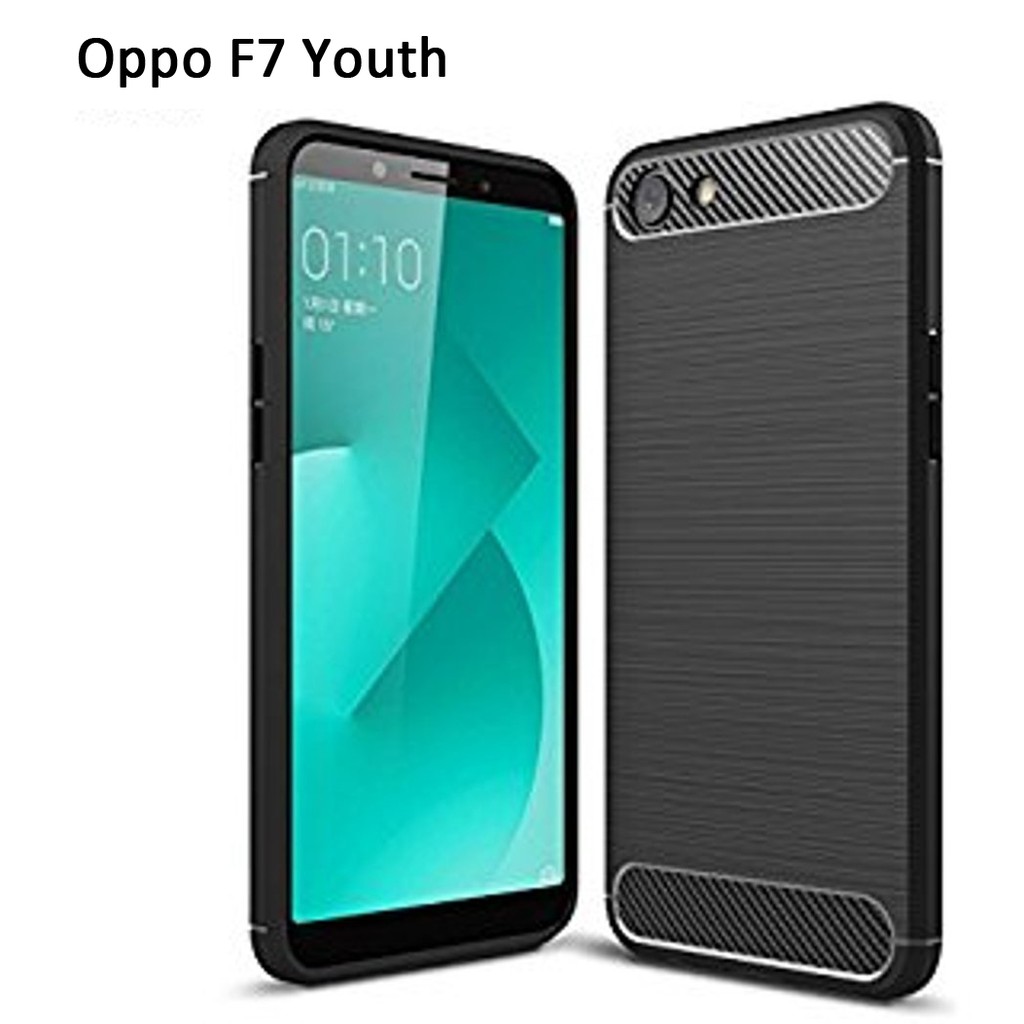 Casing case Oppo F7 Youth Softcase Ipaky Carbon Fiber