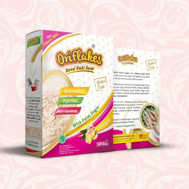 

Oriflakes Sereal Ubi Garut Rasa Vanila Dan Jahe Kemasan 900Gram