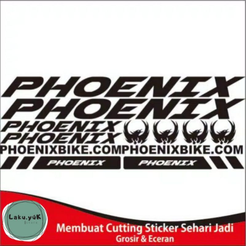 Sticker Frame Sepeda Phoenix Cutting