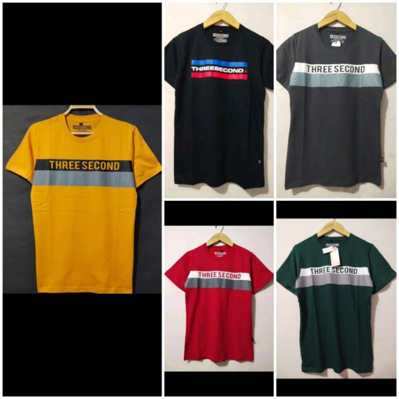 kaos three second//kaso distro terlaris//