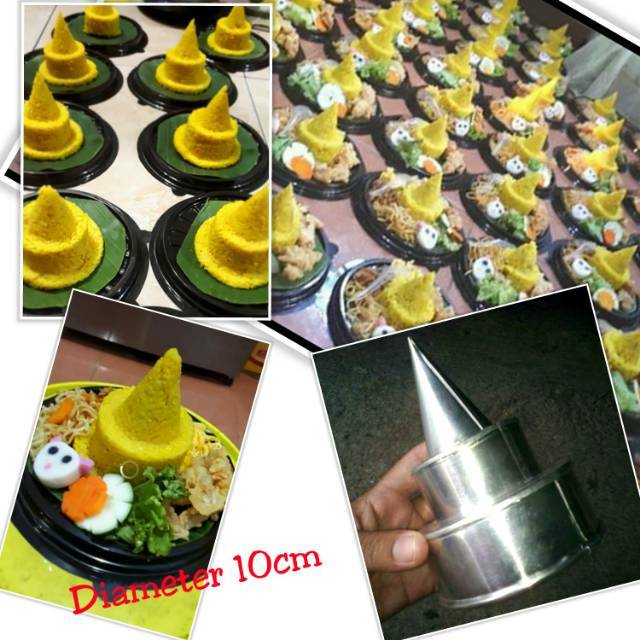 Cetakan Tumpeng Mini Susun 3 Diameter 10cm Shopee Indonesia