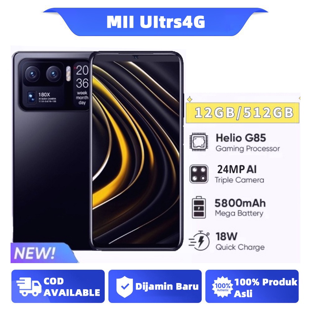 【Hot Sale】Smartphone hp murah M11 Ultra 5G 6.5Inci Ponsel Baru Jaminan Kualitas RAM 8GB ROM 256GB Android handphone Dual Card SIM