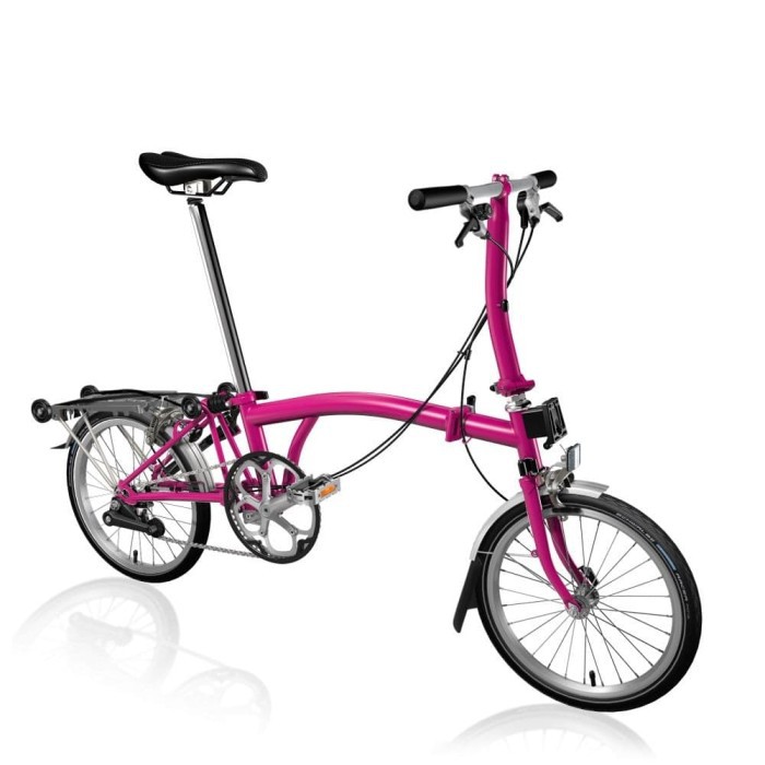 Sepeda Lipat Folding Bike Brompton 16" S2R Hot Pink