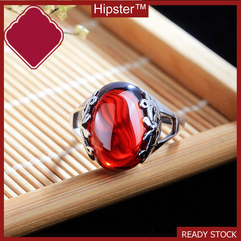 Hot Sale Exaggerated Personalized Luxury Inlaid Ruby Open Ring