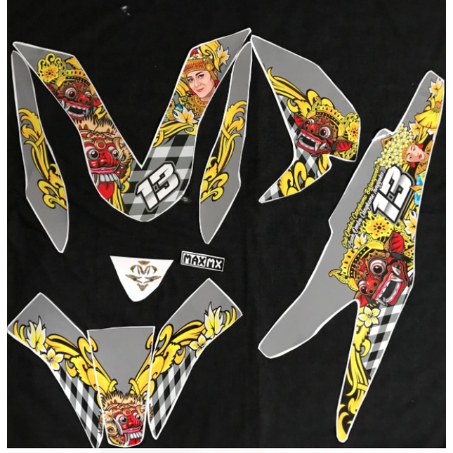 Decal Stiker beat street 2020 Dekal Variasi Stiker Striping custom Fullbody barong bali silver