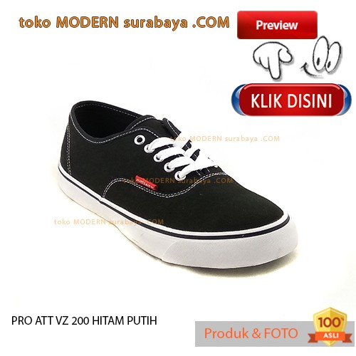 PRO ATT VZ 200 HITAM PUTIH sepatu santai pria casual sneakers