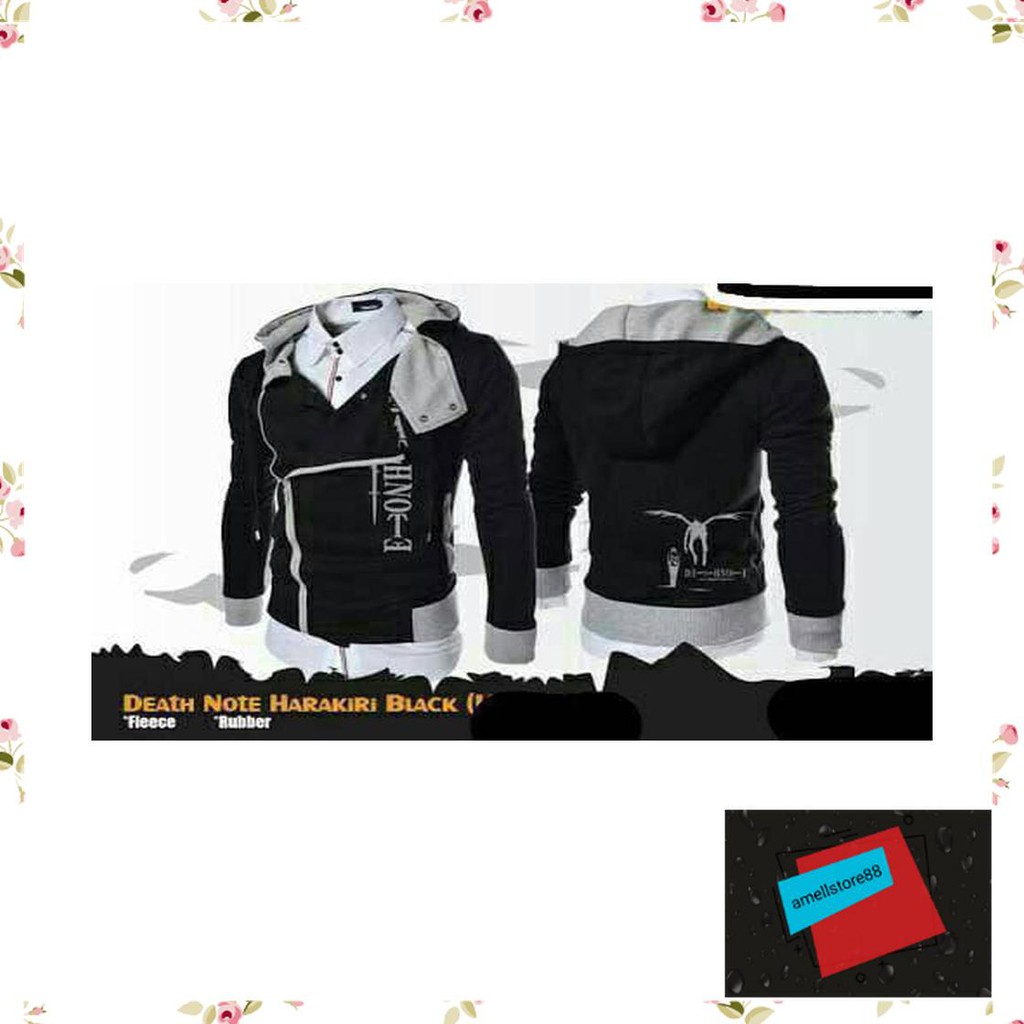 Jaket Pria parasut parka gunung Hoodie Anime Harakiri Death Note WE57