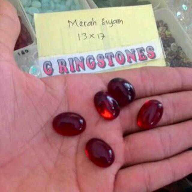 Batu akik merah siyem obsidian