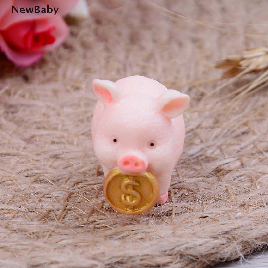 5pcs / set Miniatur Babi Lucu Dekorasi Taman Peri Diy