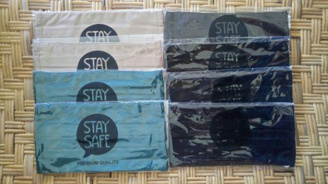 Masker Kain Rangkap  2 Ply Warna Campur Ready Kain Oxford Grade A Premium Quality Anti Virus Corona