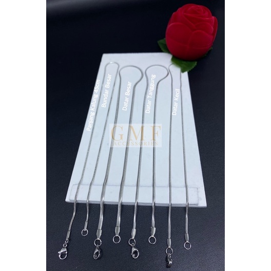 Kalung Titanium Warna Perak Kalung Stainless Steel Anti Karat