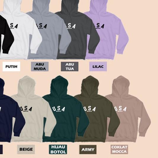 ➷ VNI.ID Sweater Polos Hoodie Jumper USA Redrock Pria & Wanita Size M-XXL ✵