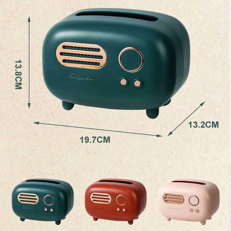 Kotak Tisu Model Retro Radio Tissue Box