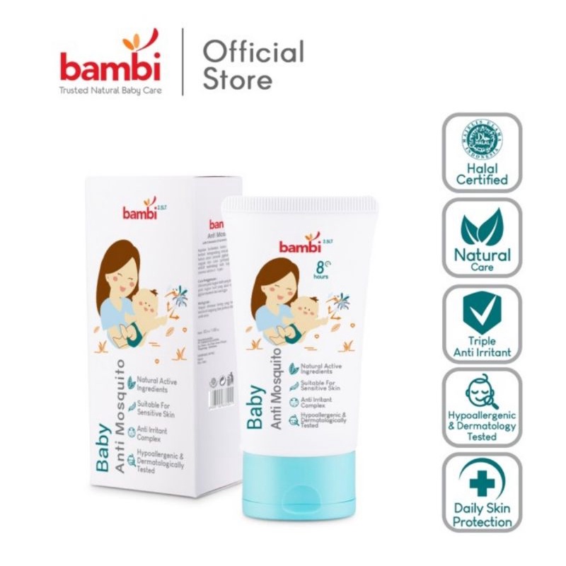 Bambi Baby Anti Mosquito With Citronella Oil 50 ml/Lotion Anti Nyamuk Bayi