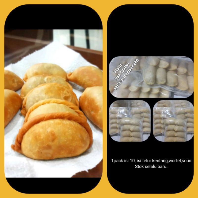 

pastel jadul home made siap goreng /pastel isi telor sayuran 1pack isi 10