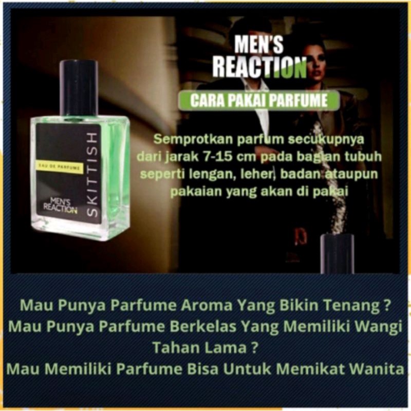 PARFUM MENS REACTION Skittish Parfume Pria Memiliki 3 Aroma Khas Yang Spesial