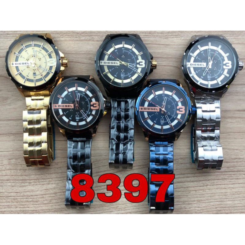 Jam Tangan Sporty Pria DSL Tanggal Rantai Full Stainlees Anti Air