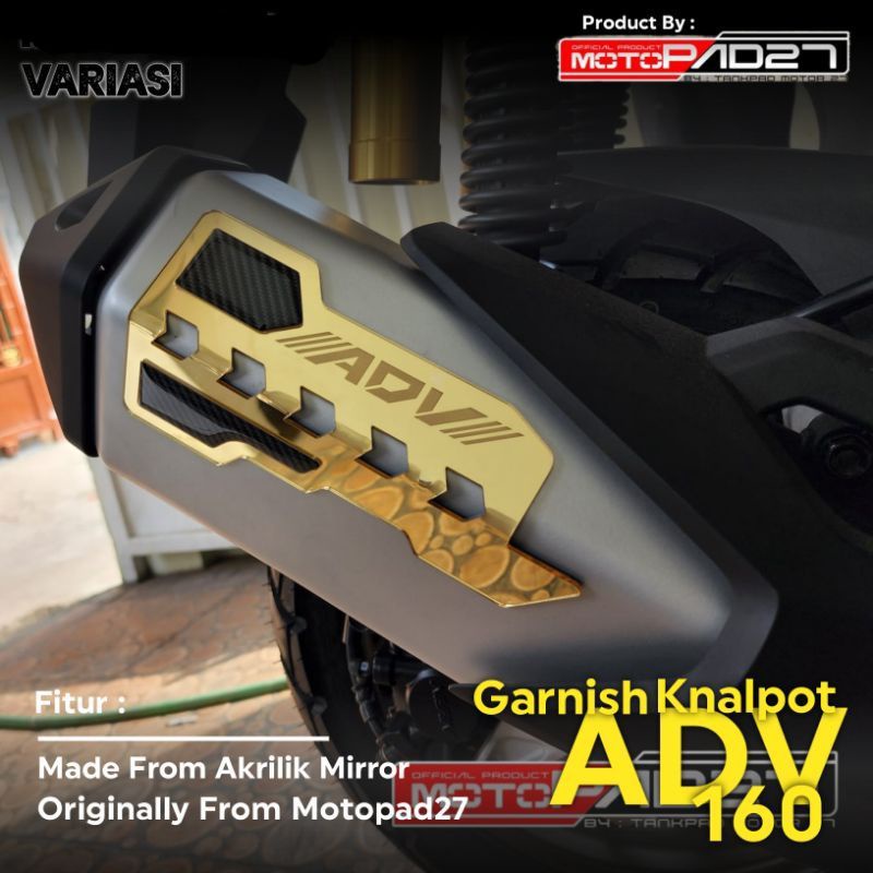 Motopad27 Garnish Cover Knalpot Honda ADV 160 Garnis Aksesoris Cover ADV 160 2022