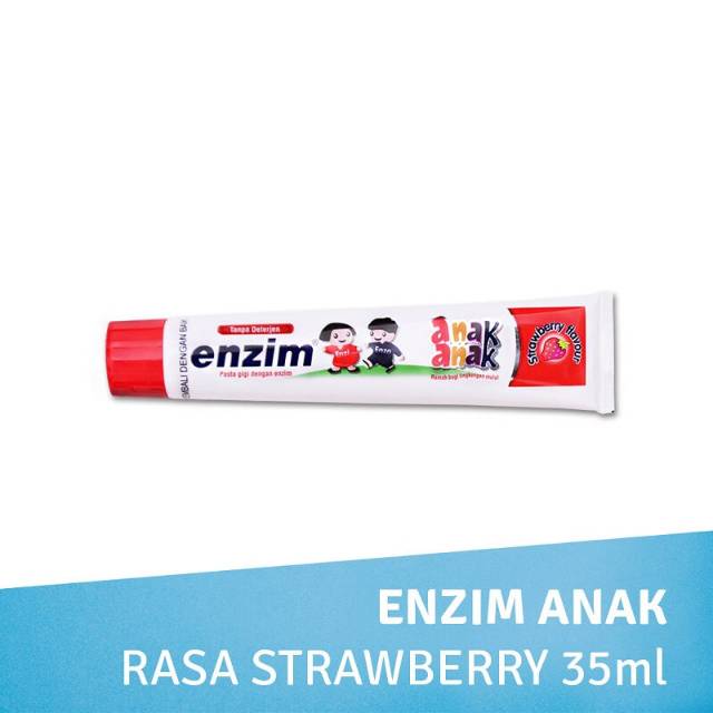 Enzim anak-anak strawberry 42 gr pasta gigi