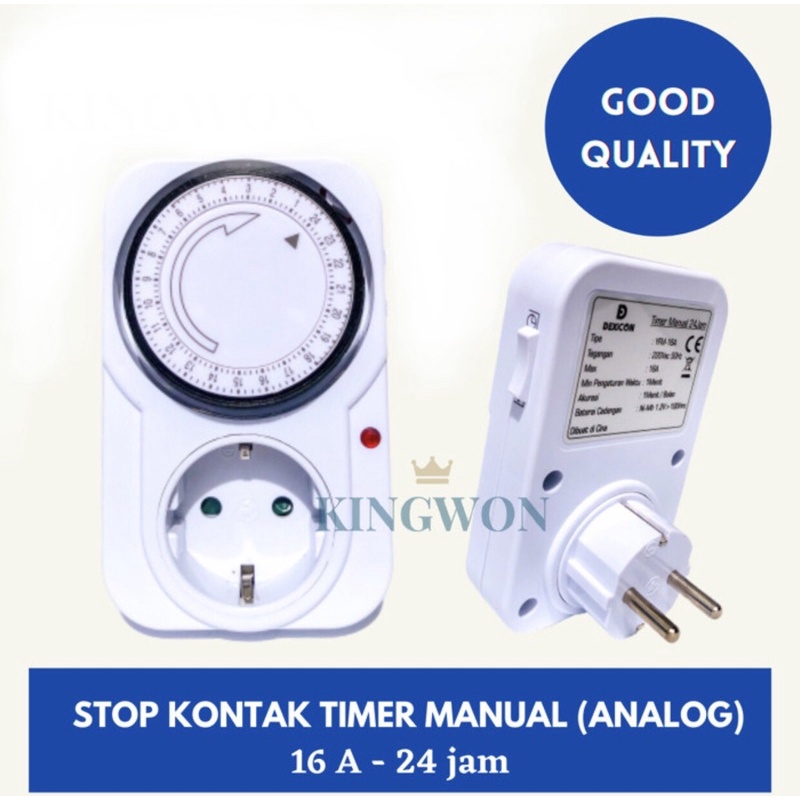 STOP KONTAK TIMER ANALOG 24 JAM TIMER LISTRIK MANUAL ANALOG TIMER SWITCH STOP KONTAK TIMER DEXICON
