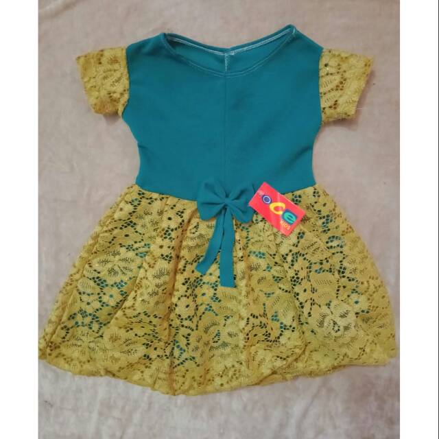Dress brukat balon