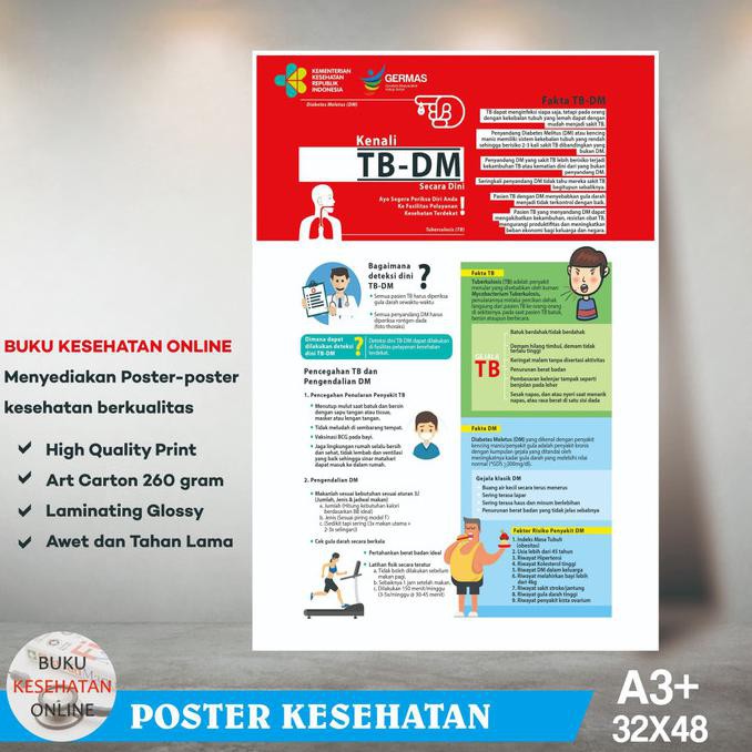 

Poster Kesehatan KENALI TB-DM - LAMINATING GLOSSY SPECIAL