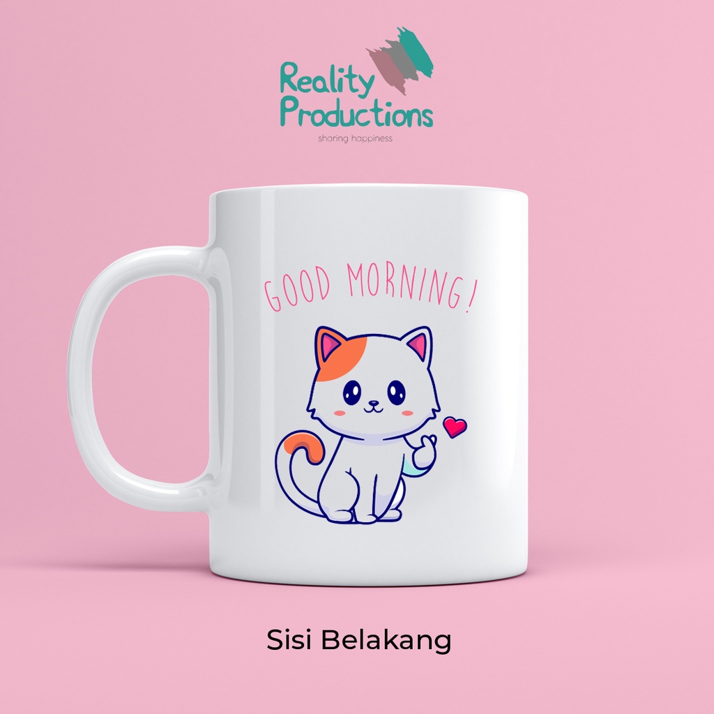 Mug Gelas Cangkir Good Morning Cat Lovers