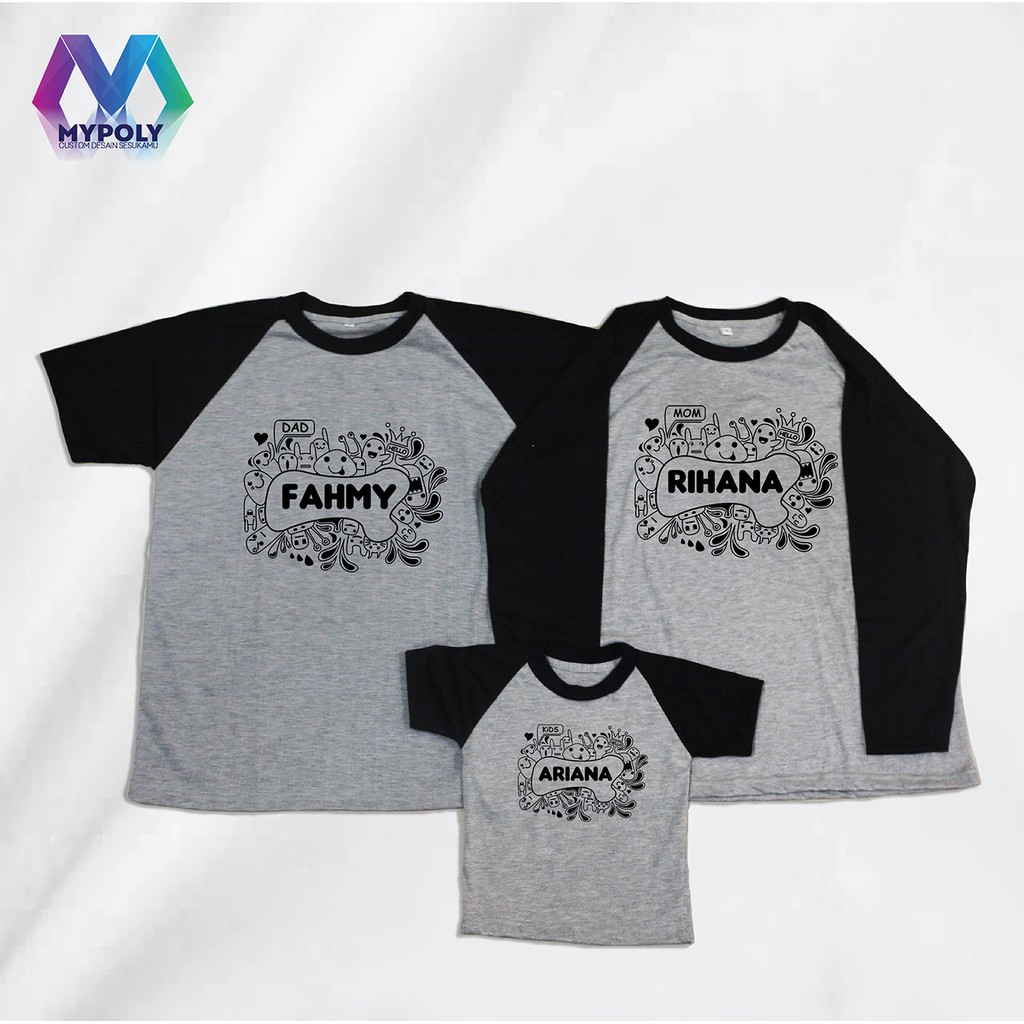 Kaos Couple Cetak Nama / Baju Keluarga / Kaos Couple Family / Kaos Couple  Wanita