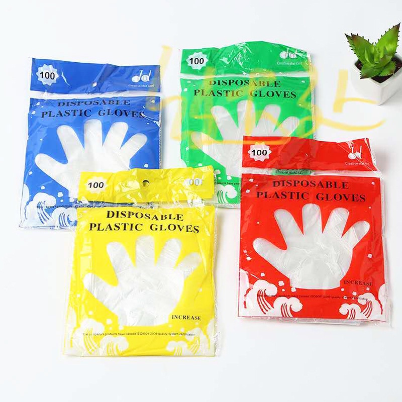 Sarung Tangan Plastik Disposable Berbahan HDPE / Plastic Gloves Food Grade / Sarung Tangan Masak / Sarung Tangan Plastik Serbaguna / Disposable / Sarung Tangan Berbahan Plastik HDPE / Sarung Tangan Tidak Mudah Robek / Sarung Tangan Plastik Isi 100Pcs