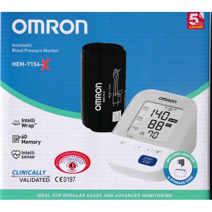 Omron HEM-7156 Blood Pressure Monitor Tanpa Adaptor Tensimeter