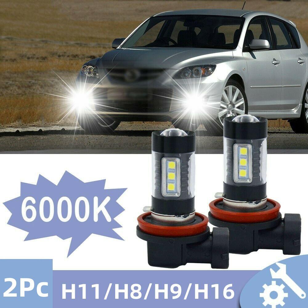 Populer 2pcs Lampu Kabut Mobil Putih Super Terang Hi/Low Kit Beam H11/H8/H9/H16 DRL