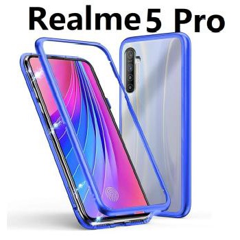 Oppo Realme Realme 5 Realme5pro 5PRO pro 5i 5s i s Casing Magnetic Metal Glass Hard Case 360