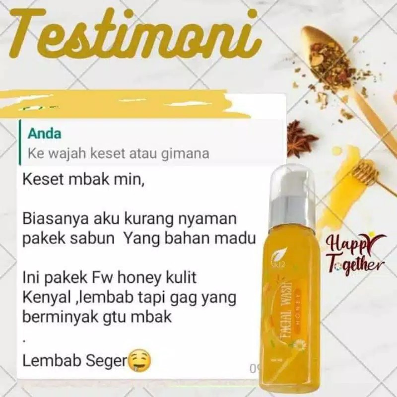 Facial Wash Honey SR12 100 ml Sabun Cair Sabun Herbal Sabun Muka Pembersih Wajah Kulit Normal Kering